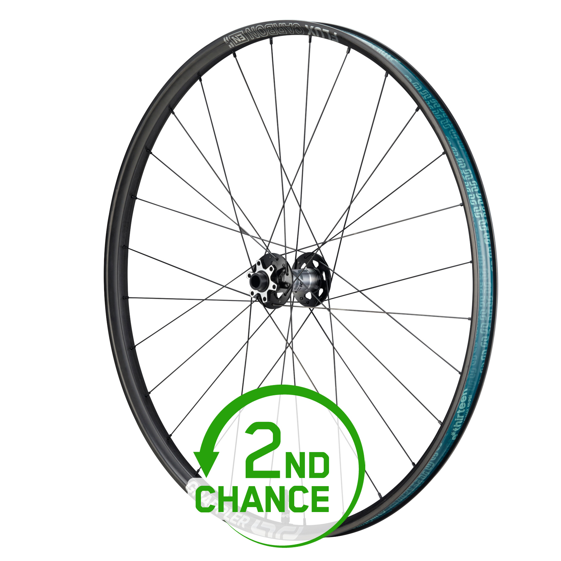 переднее колесо e*thirteen Grappler Sidekick Flux Enduro - 29 дюймов | Без зацепа | с 6 болтами | с усилением 15x110 мм - черное - 2-й вариант