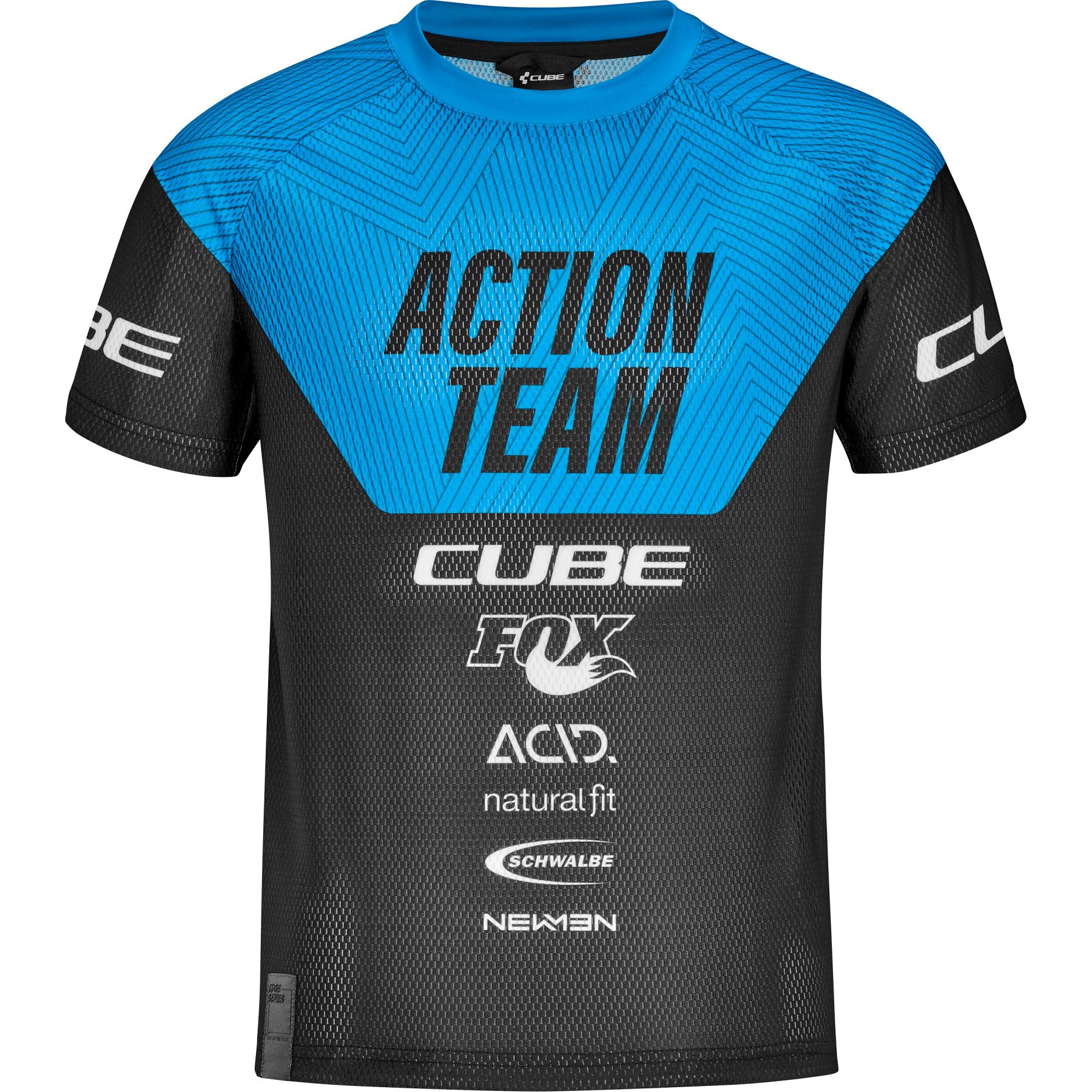 Produktbild von CUBE JUNIOR X Actionteam Kurzarmtrikot - black&#039;n&#039;blue