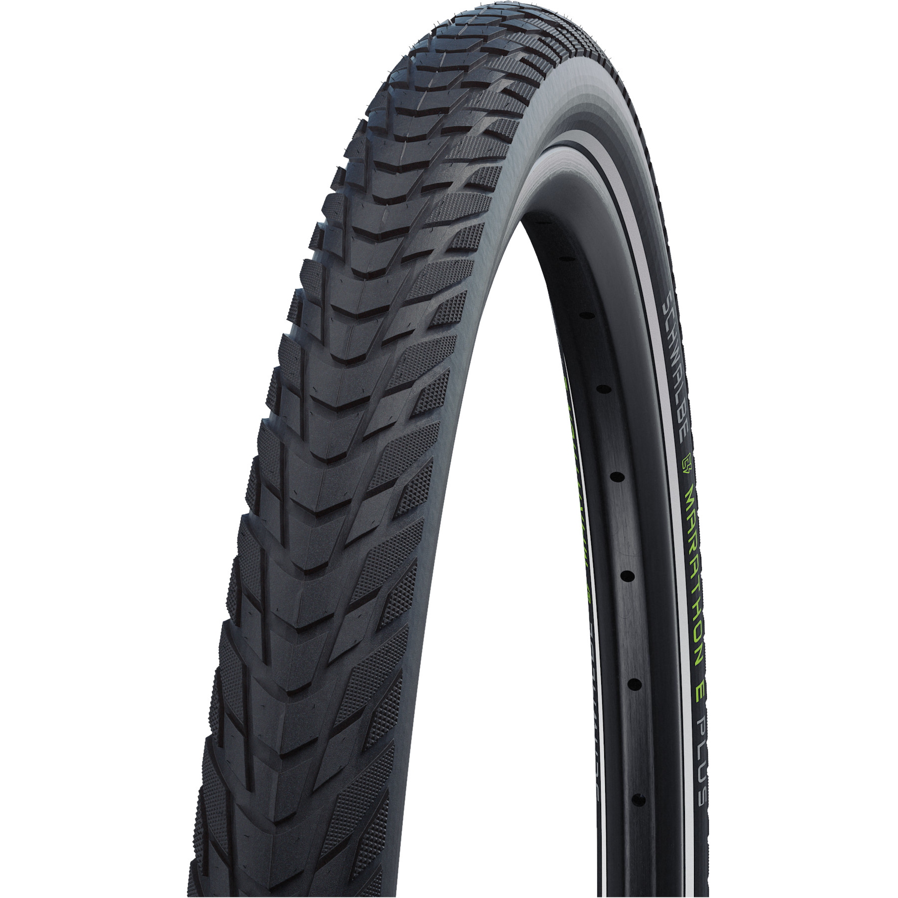 Image of Schwalbe Marathon E-Plus Wire Bead Tire - Performance | Addix E | Smart Dual Guard - ECE-R75 - 27.5x2.00" | Black Reflex