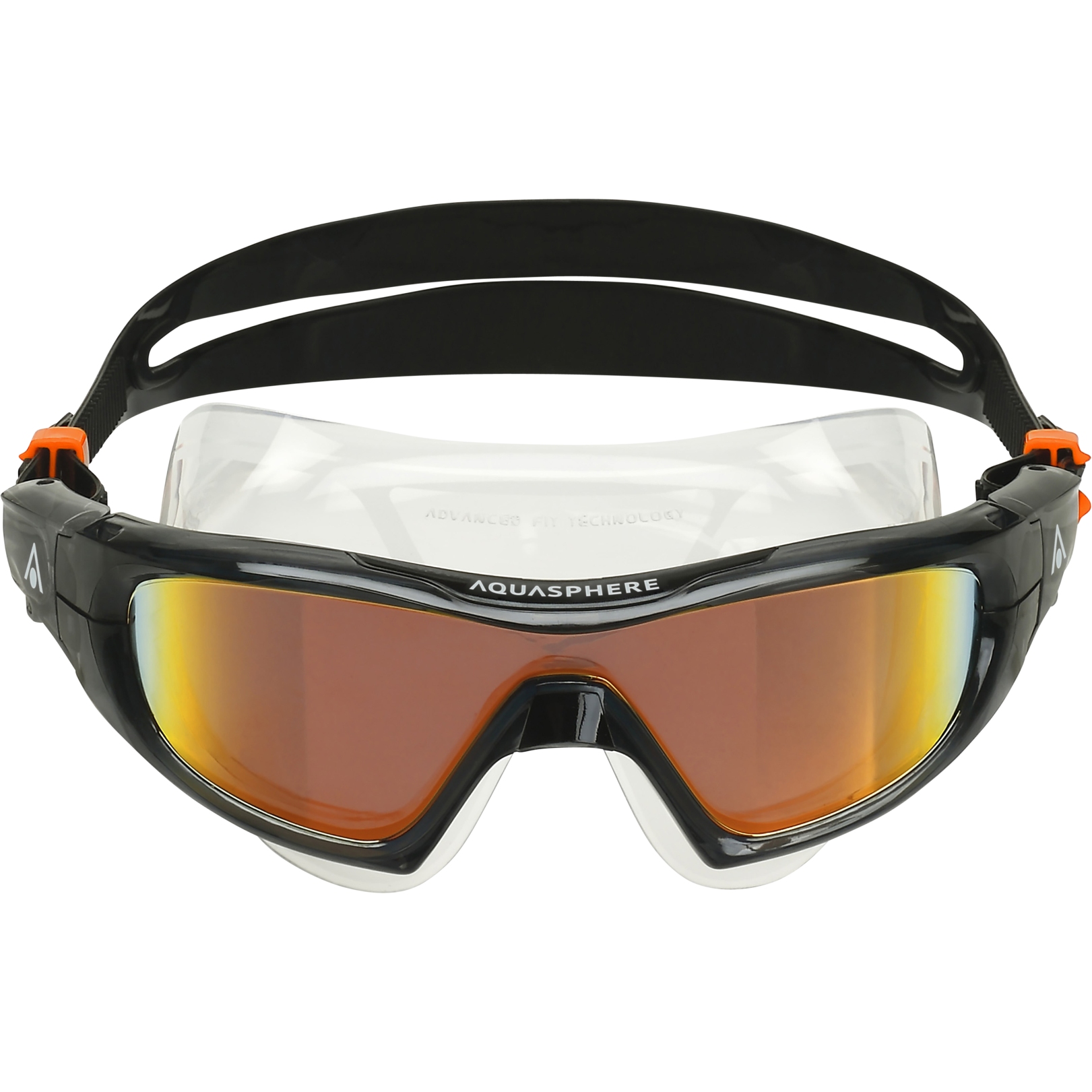 Picture of AQUASPHERE Vista Pro Swim Goggles - Orange Titanium Mirrored - Dark Gray/Black