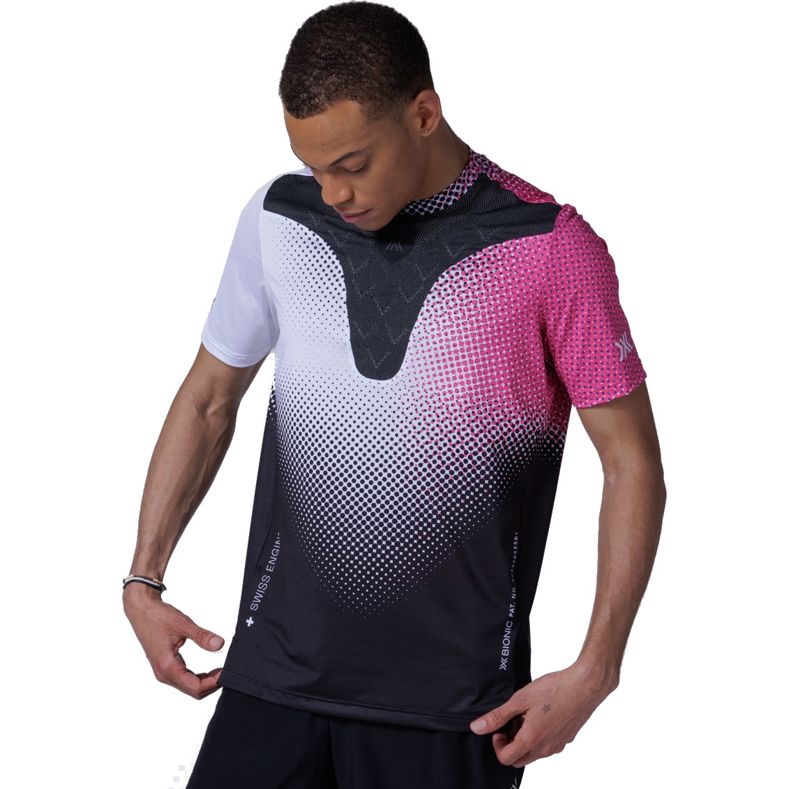 Photo produit de X-Bionic T-Shirt Homme - Corefusion Run - dot fade/white/neo pink
