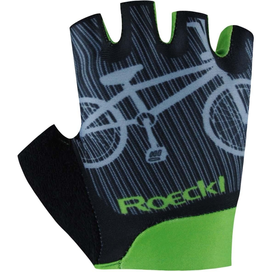 Produktbild von Roeckl Sports Trapani Kinder Fahrradhandschuhe - black shadow 9600