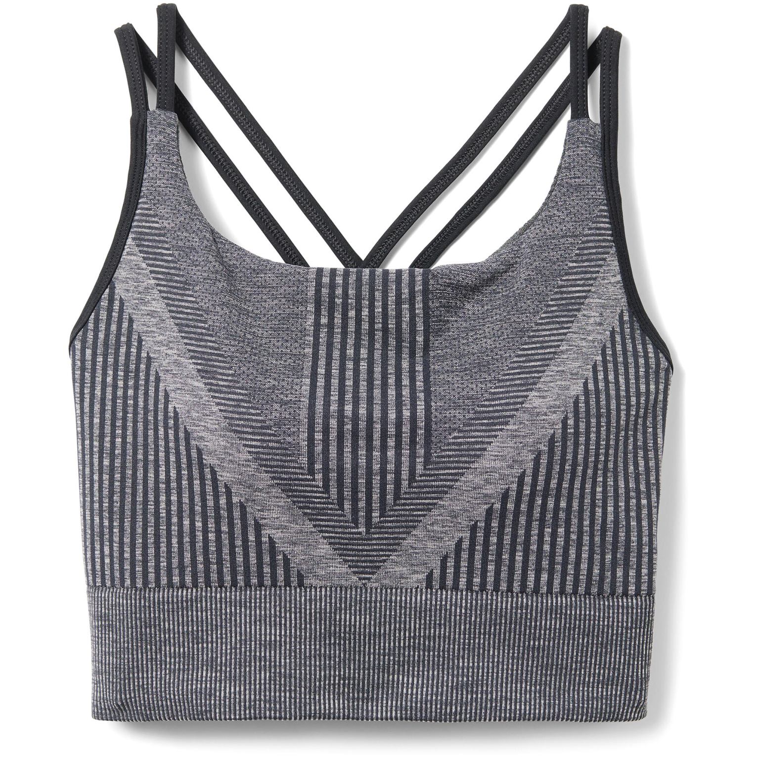 Productfoto van SmartWool Intraknit Strappy Dames Sport BH - A52 black heather