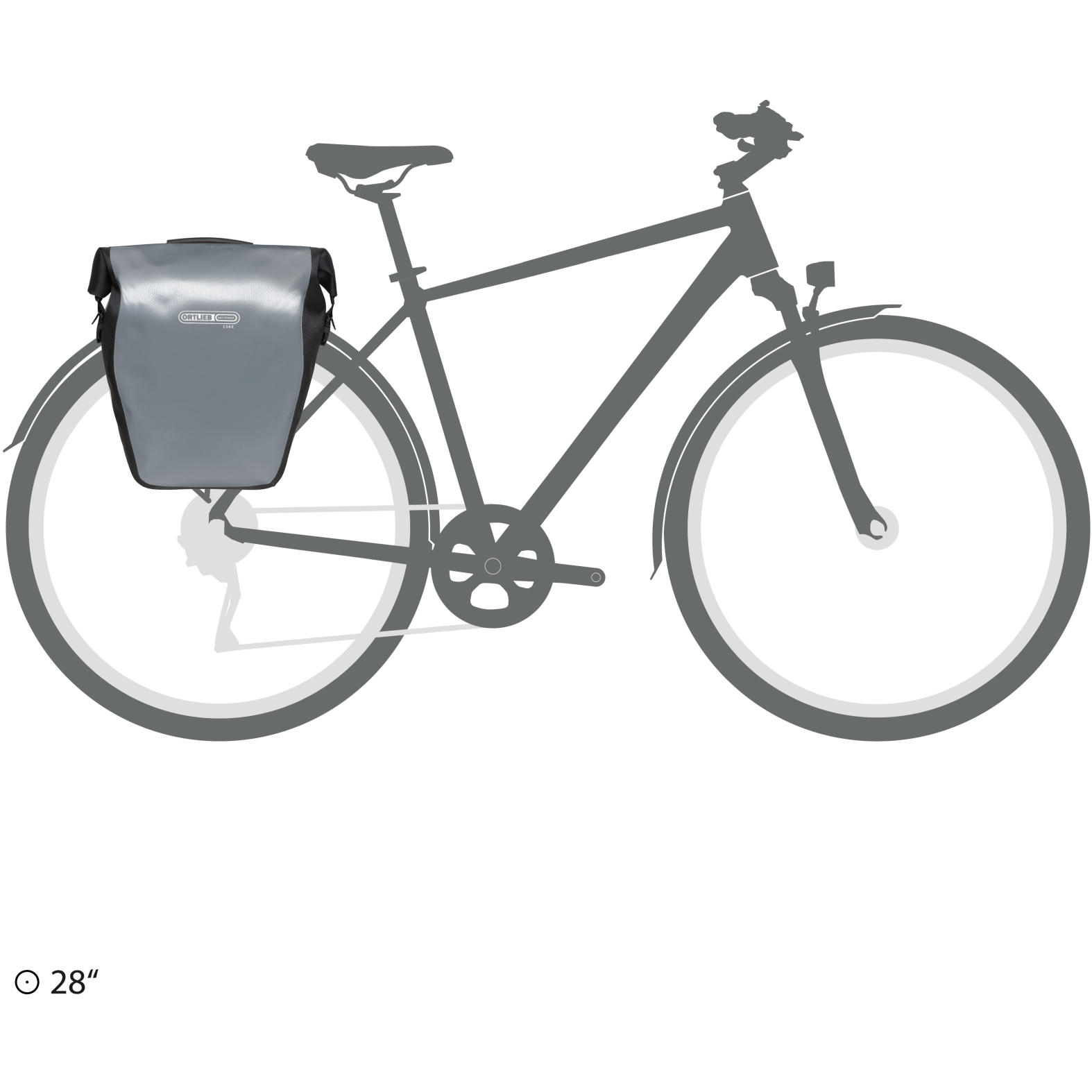 ORTLIEB Alforja Back-Roller Core Single 20L alu-grey