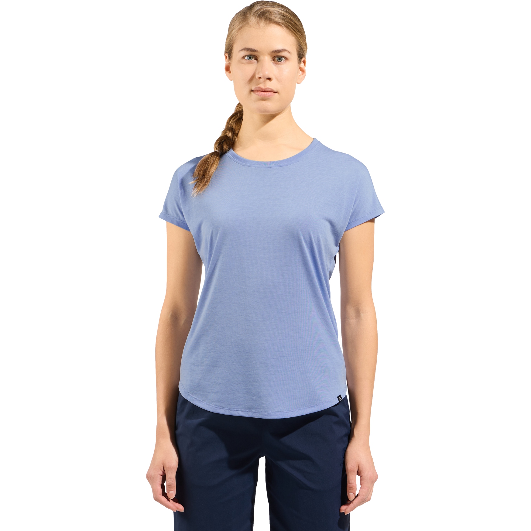 Produktbild von Odlo Essentials T-Shirt mit Naturfasern Damen - blue heron melange