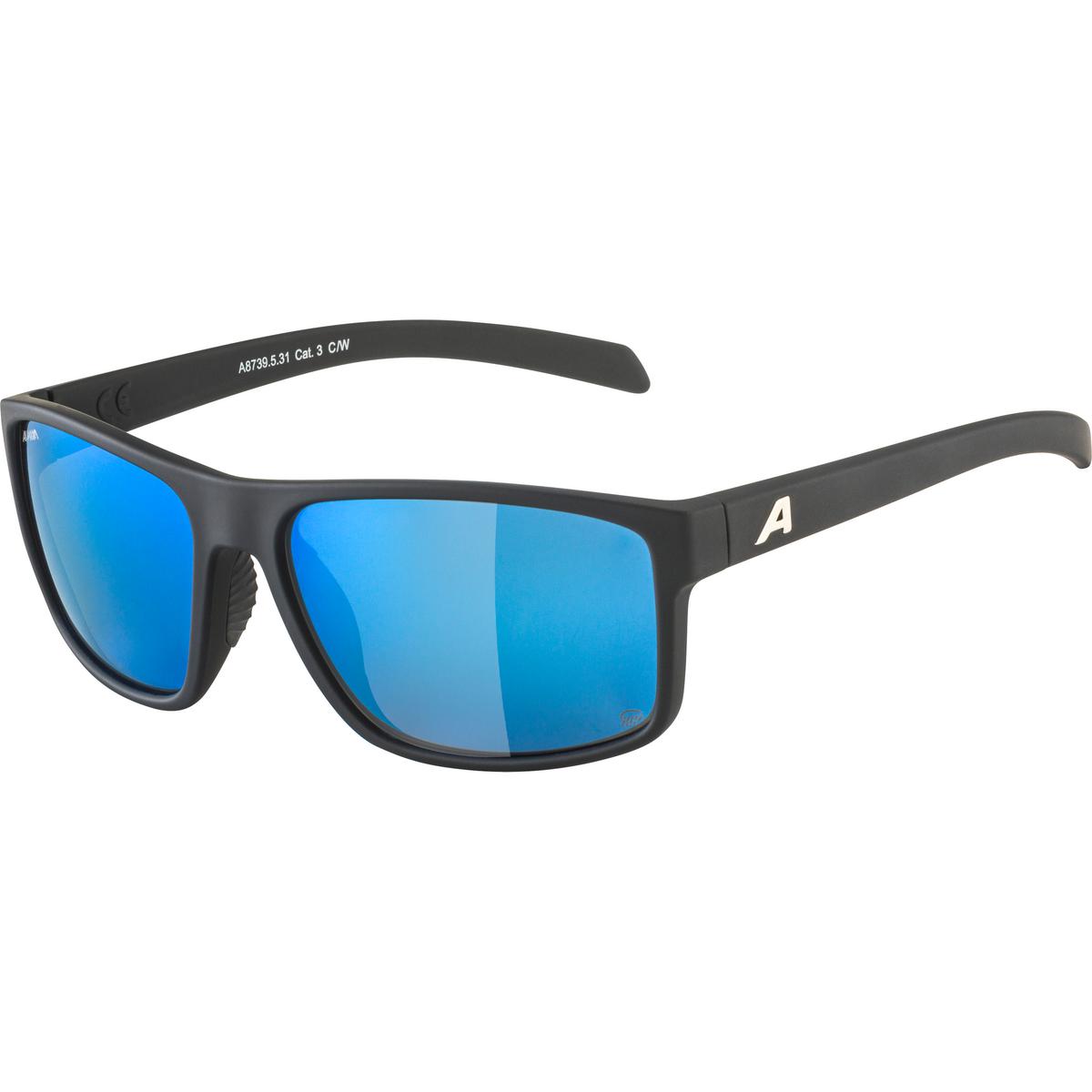Produktbild von Alpina Nacan I POL Brille - black matt / mirror blue