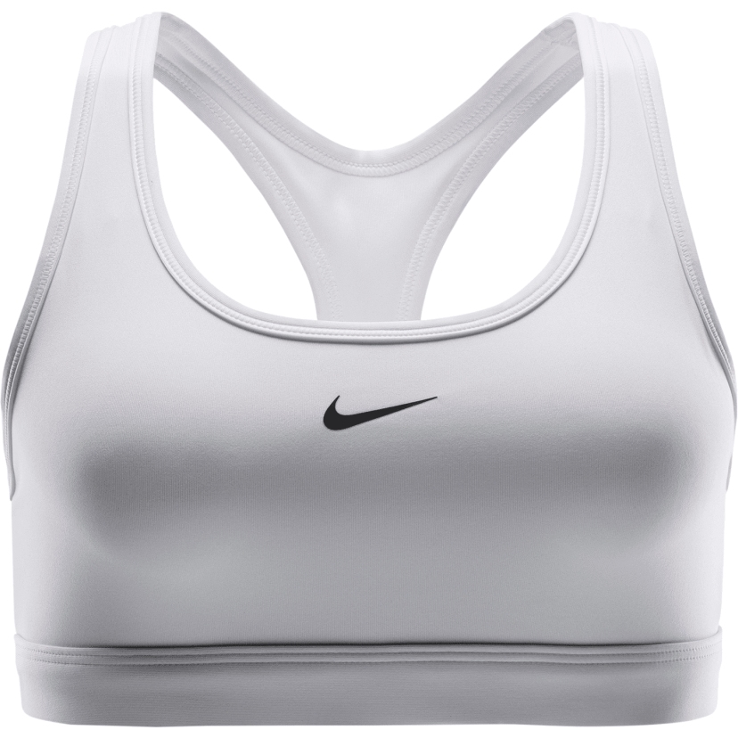 Produktbild von Nike Swoosh Light Support Sport-BH ohne Polster für Damen - white/black DX6817-100