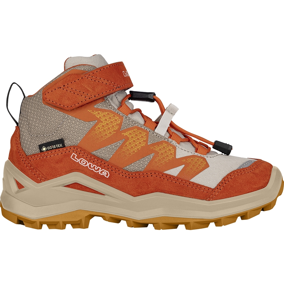 Image of LOWA Maddox Pro GTX Mid VC Junior Shoes Kids - dune/flame (Size 23-35)