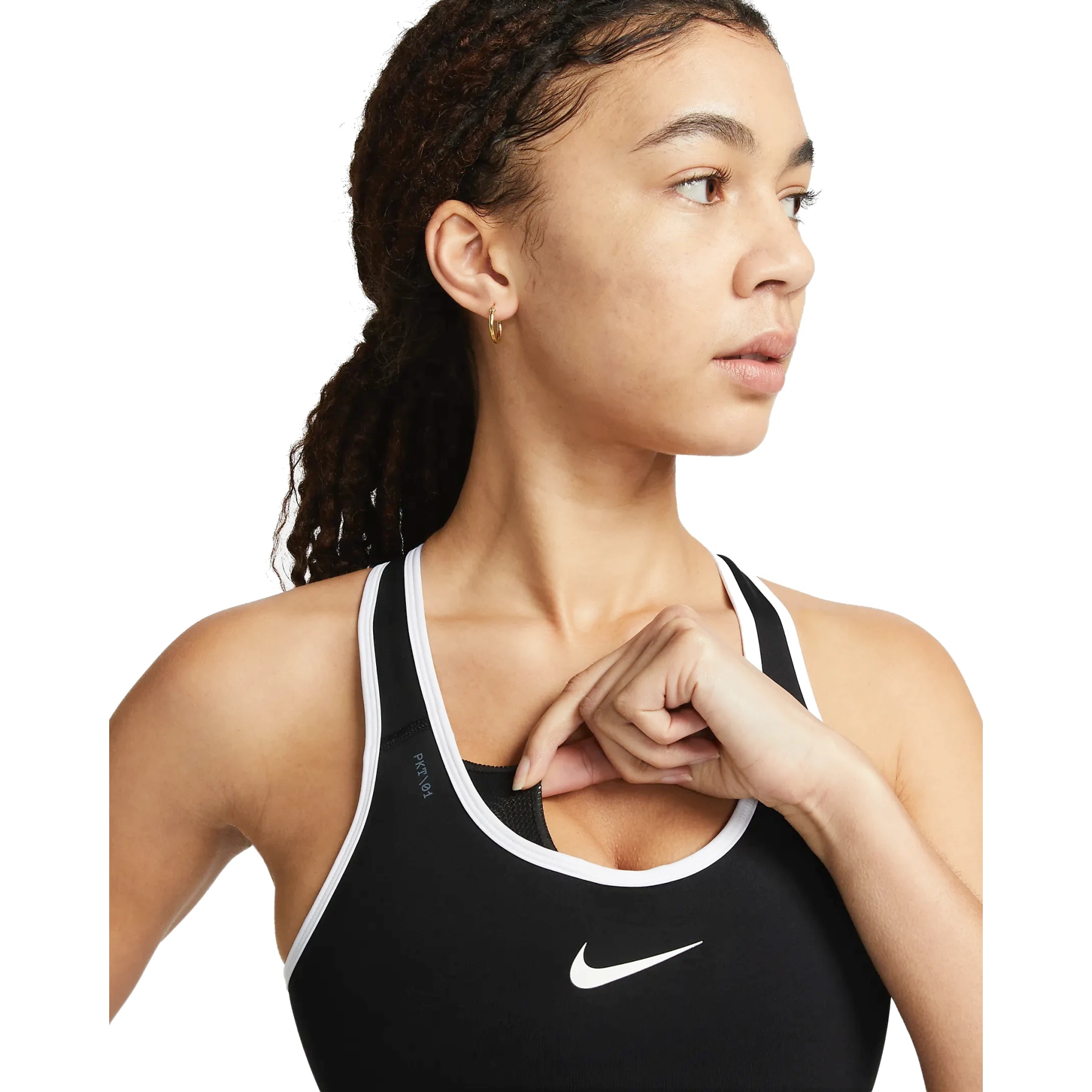 Nike Swoosh Women's Sports Bra - Rush Fuchsia/White