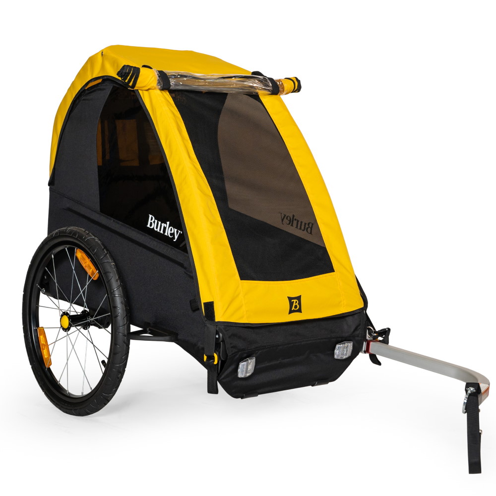 Picture of Burley Bee Single Bike Trailer for 1 Kid - yellow/black