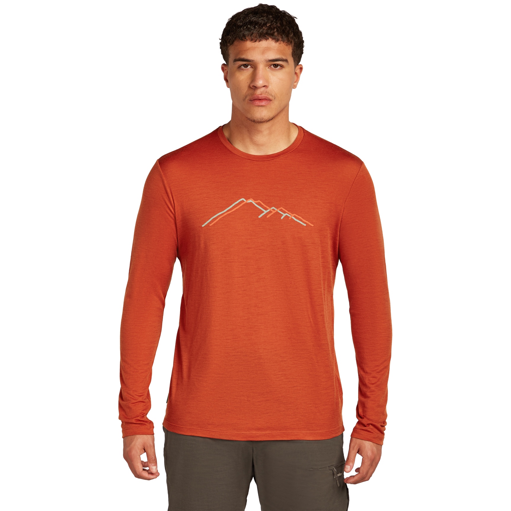 Produktbild von Icebreaker Merino 150 Tech Lite Langarmshirt Rainer Ridge Herren - Agate