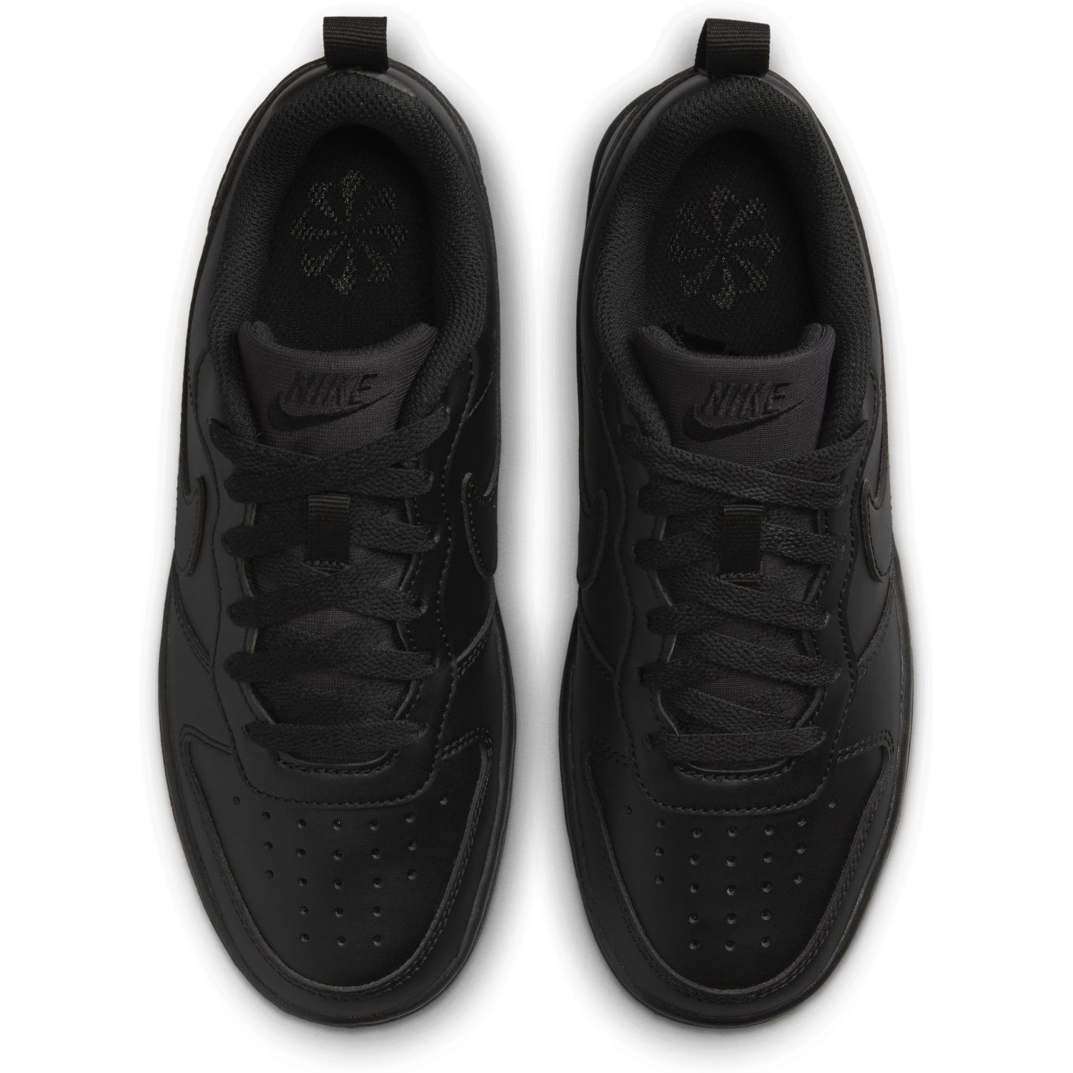 nike black court borough low 2 trainers youth