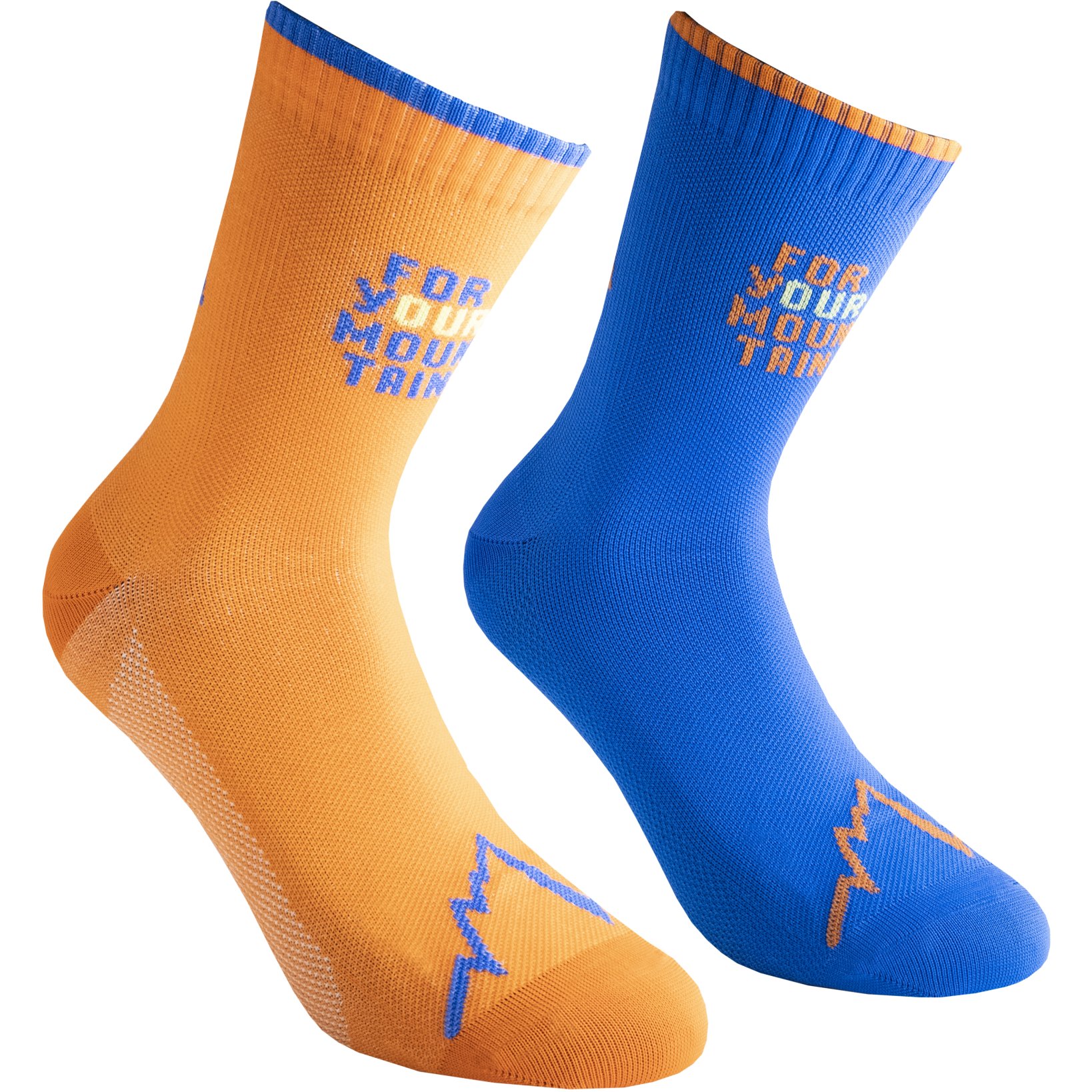 Image of La Sportiva For Your Mountain Socks - Electric Blue/Flame