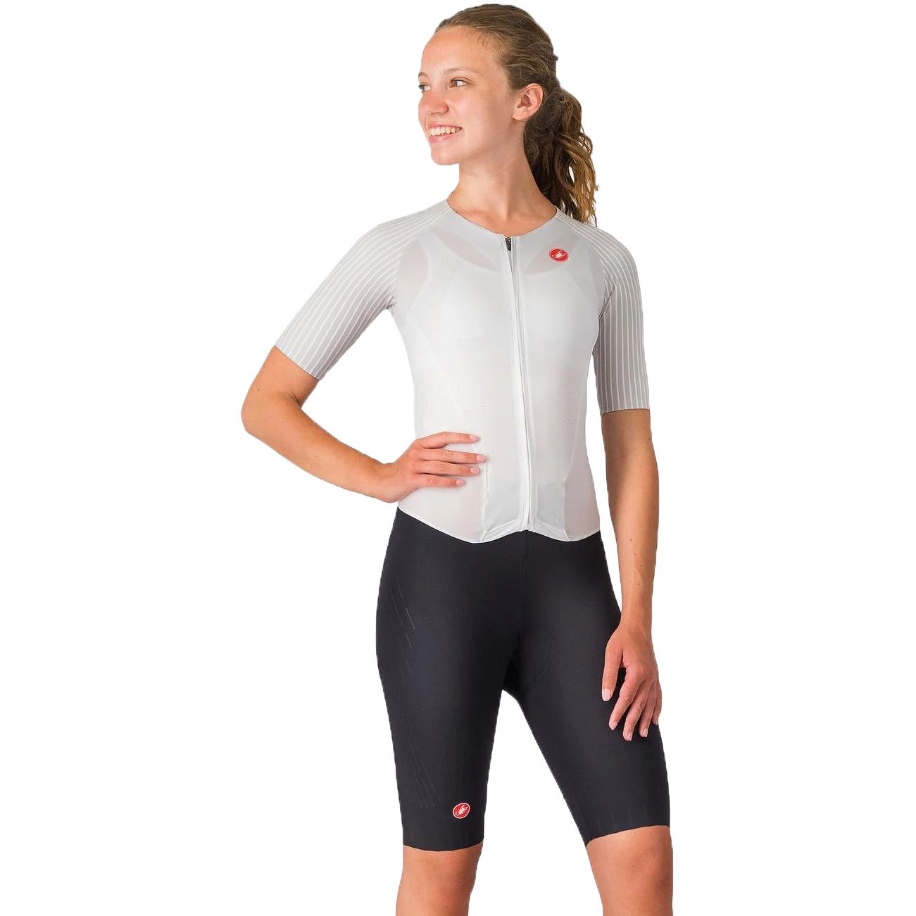 Produktbild von Castelli Free Sanremo 3 Anzug Kurzarm Damen - weiß/schwarz 101