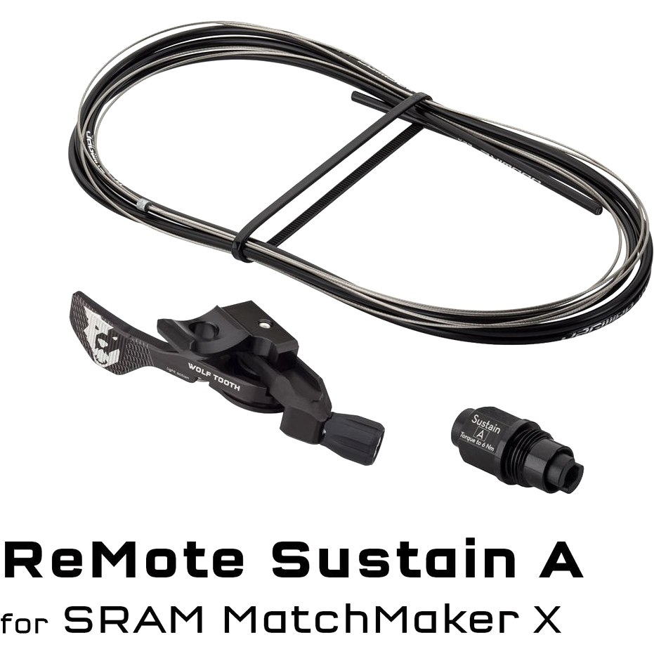 Produktbild von Wolf Tooth ReMote Sustain Kit für RockShox Reverb Stealth Vario-Sattelstützen - Fernbedienung für Direktmontage an SRAM/Avid MatchMaker X Bremshebel