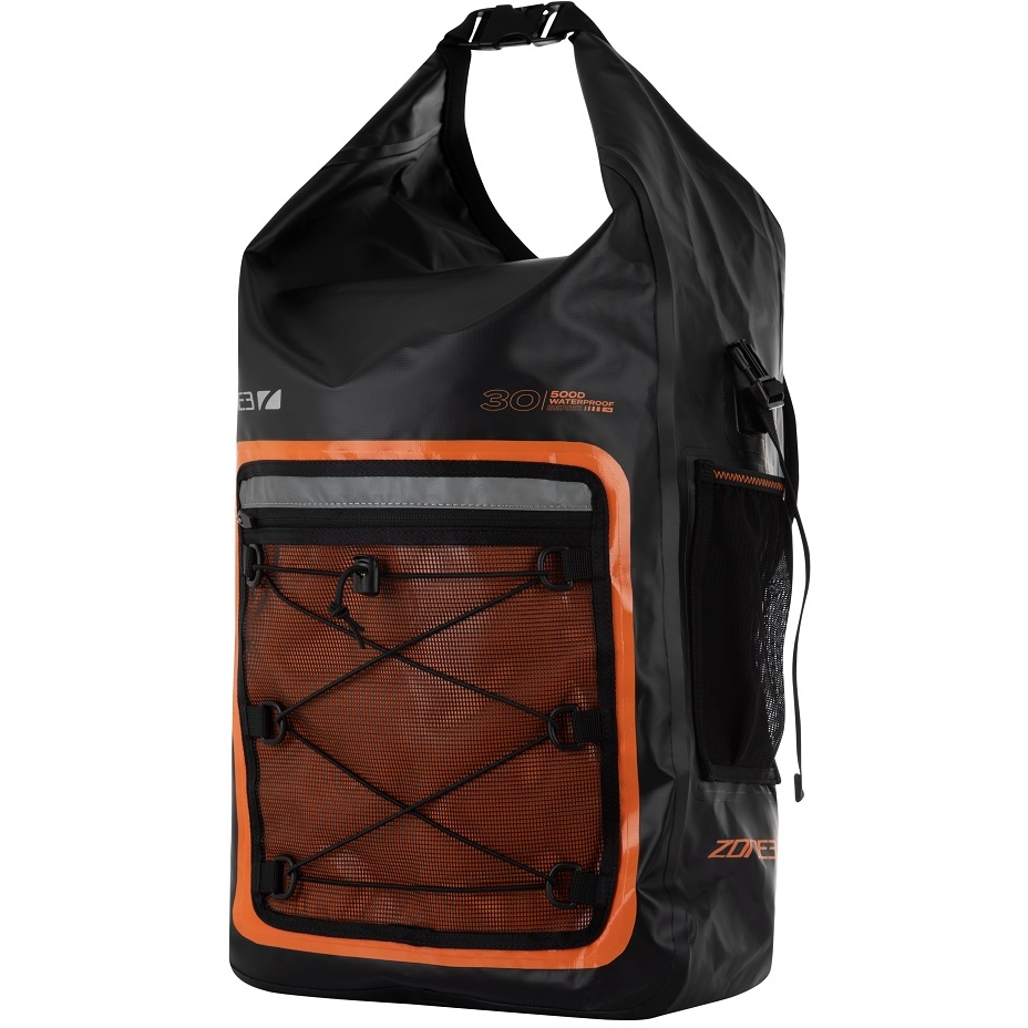 Picture of Zone3 30L Open Water Dry Bag Tech Backpack - orange/black