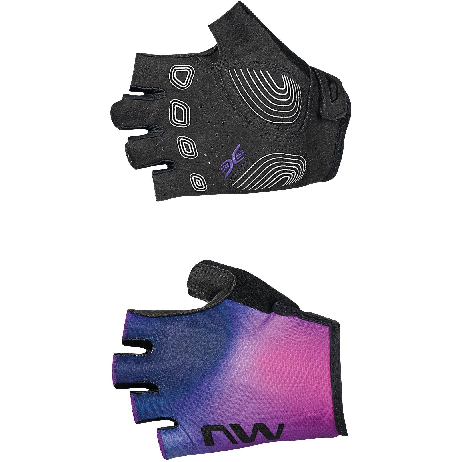 Picture of Northwave Active Short Finger Gloves Women - black/iridescent 16