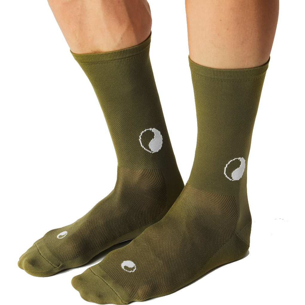 Image of FINGERSCROSSED Yin & Yang Cycling Socks - Olive #13_05