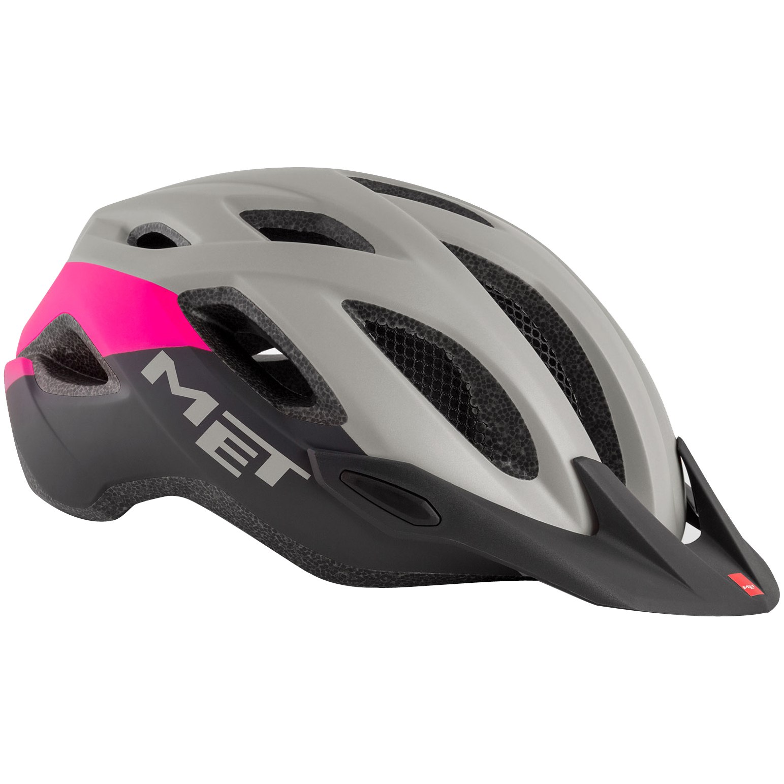 Image of MET Crossover Helmet - Gray Pink Matt
