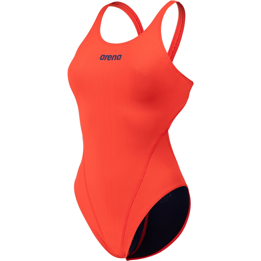 Picture of arena Performance Solid Team Swim Tech Swimsuit Women - Bright Coral