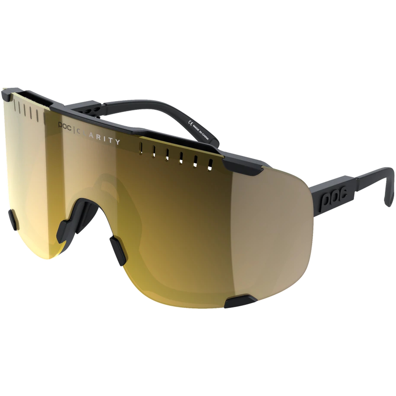 POC Devour Glasses - Mirror Lens - Uranium Black / Violet/Gold