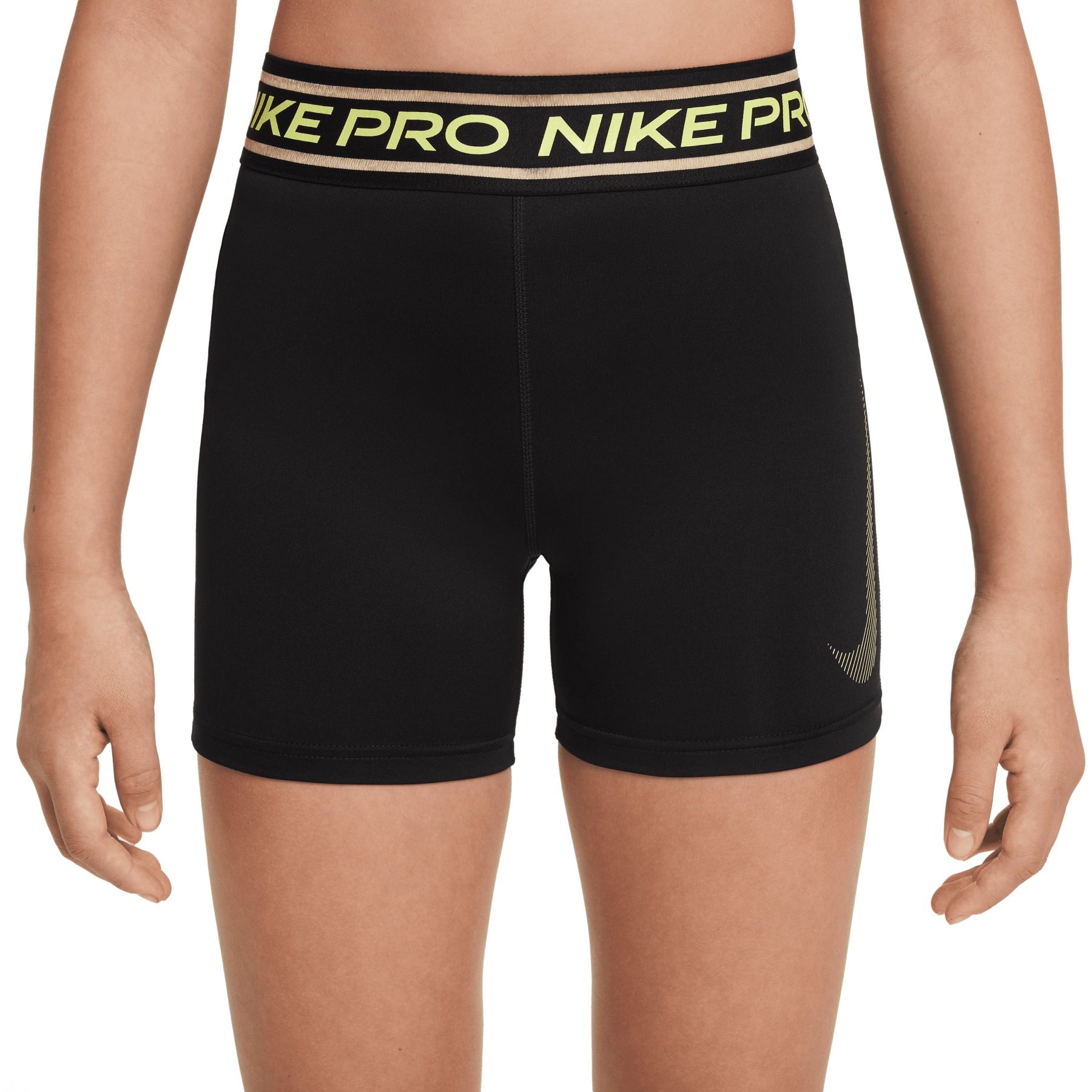 Produktbild von Nike Pro Dri-Fit 3&quot; Shorts Mädchen - black/light lemon twist HV0733-011