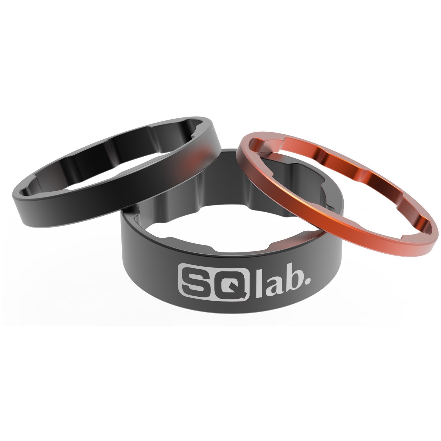 Produktbild von SQlab Spacer Set 1 1/8&quot; - Aluminium - schwarz/orange