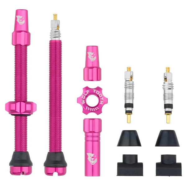 Produktbild von Wolf Tooth Tubeless Ventil Kit - 60mm - pink