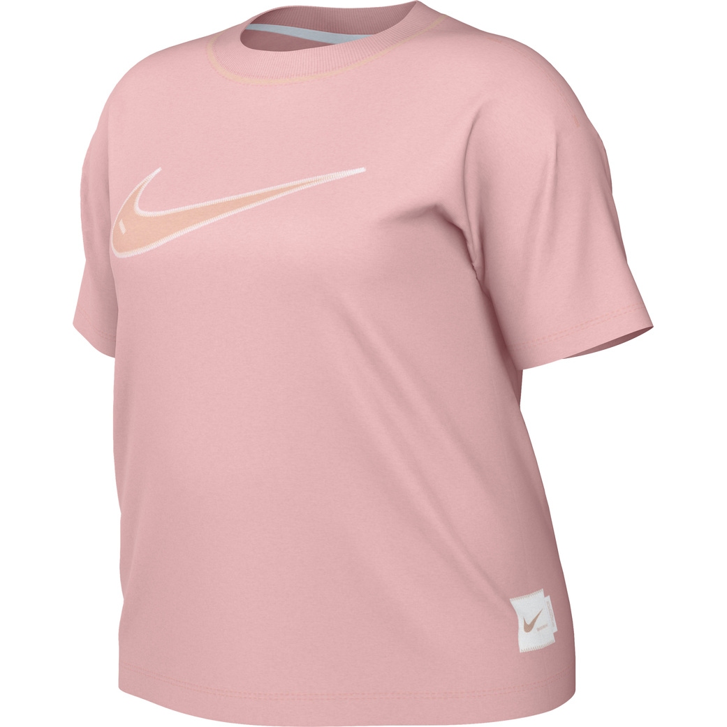 Produktbild von Nike Sportswear Swoosh Kurzarm-Oberteil für Damen - atmosphere/white/white/arctic orange DM6211-611