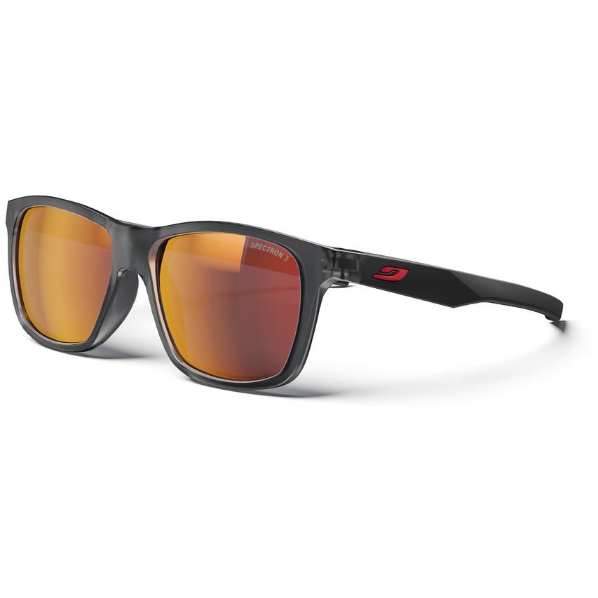 Picture of Julbo Elwood Spectron Sunglasses - Matt Translucent Black - Matt Black / Red Flash Spectron 3