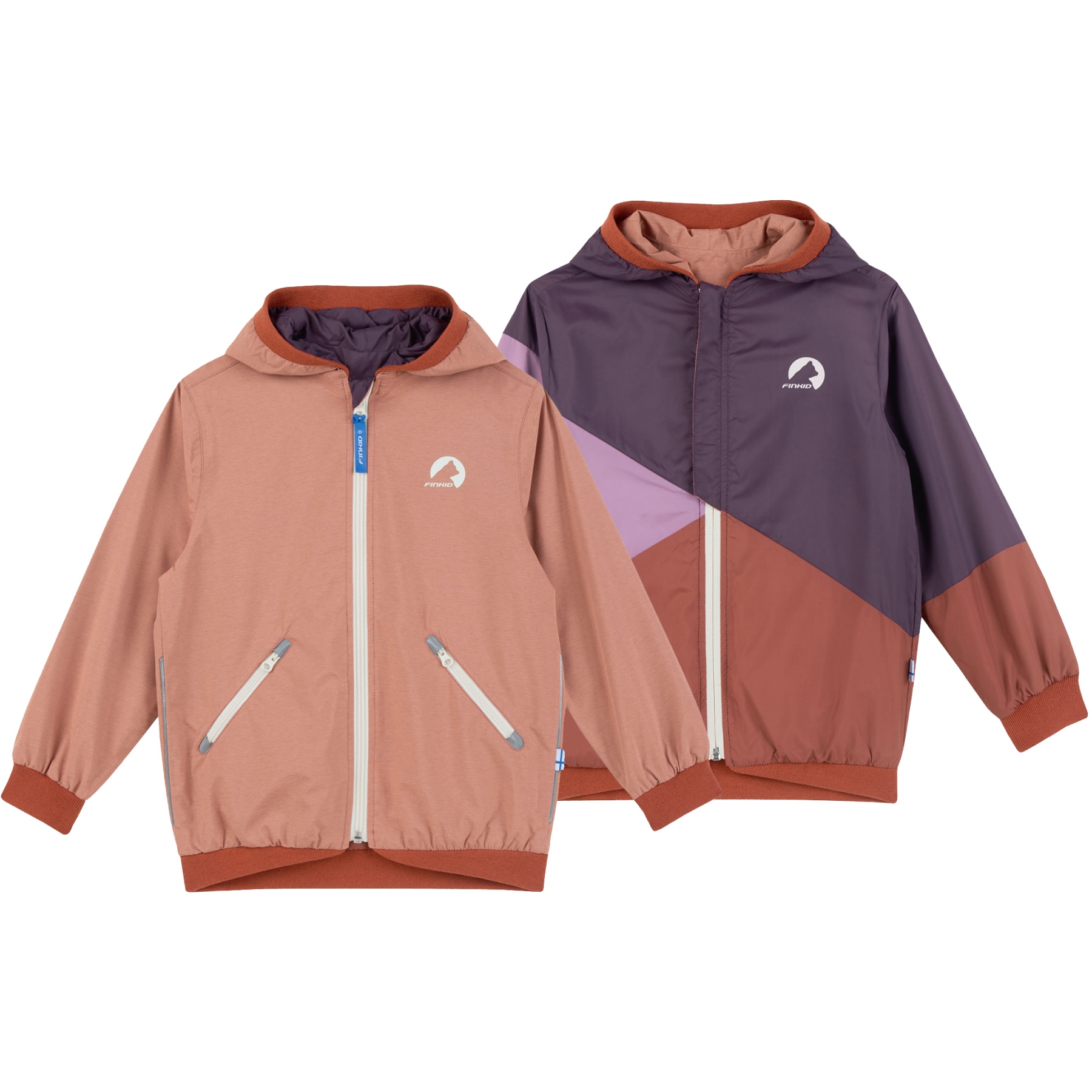 Picture of Finkid MUUTUVA Rain Jacket Kids - peach/rust