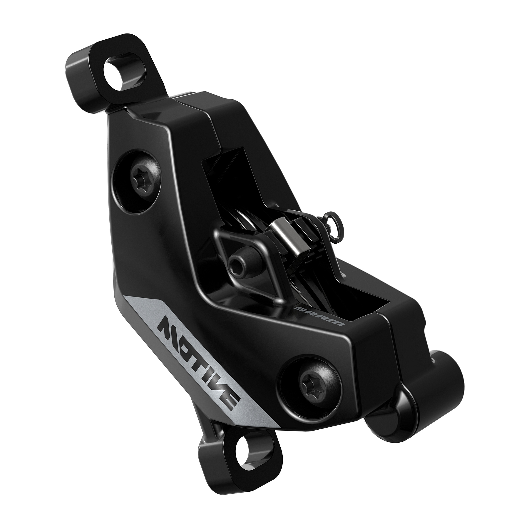 Immagine prodotto da SRAM Pinza di Freno a Disco MOTIVE - Silver | 4 Pistoni | A1+ | 11.5018.056.030 - Gloss Black Anodized