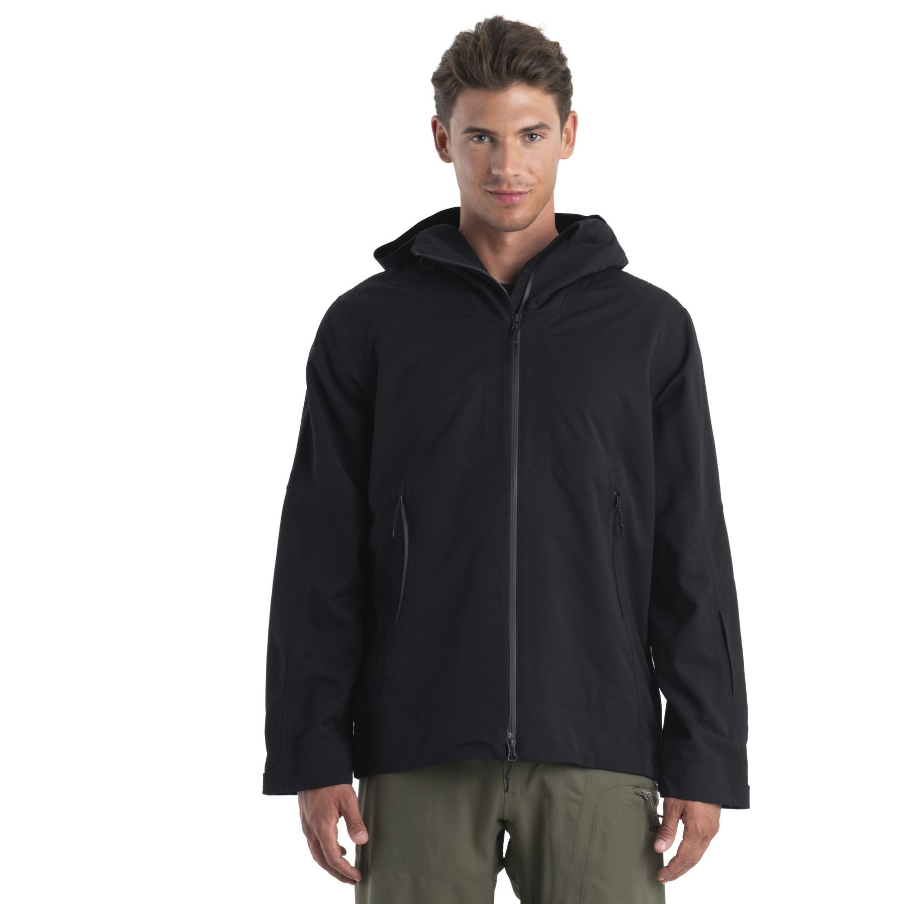 Icebreaker Shell+™ Merino Peak Hooded Jacket Men - Black | BIKE24