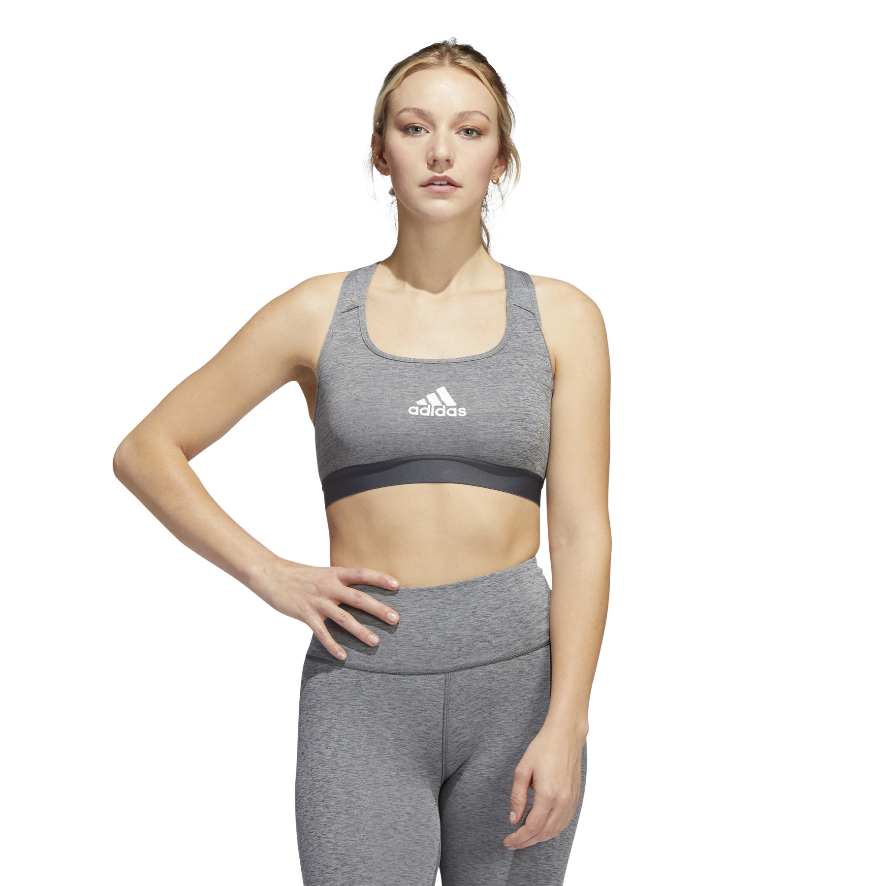 NEW Adidas GREY Women's Powerreact Training Medium Support Sports