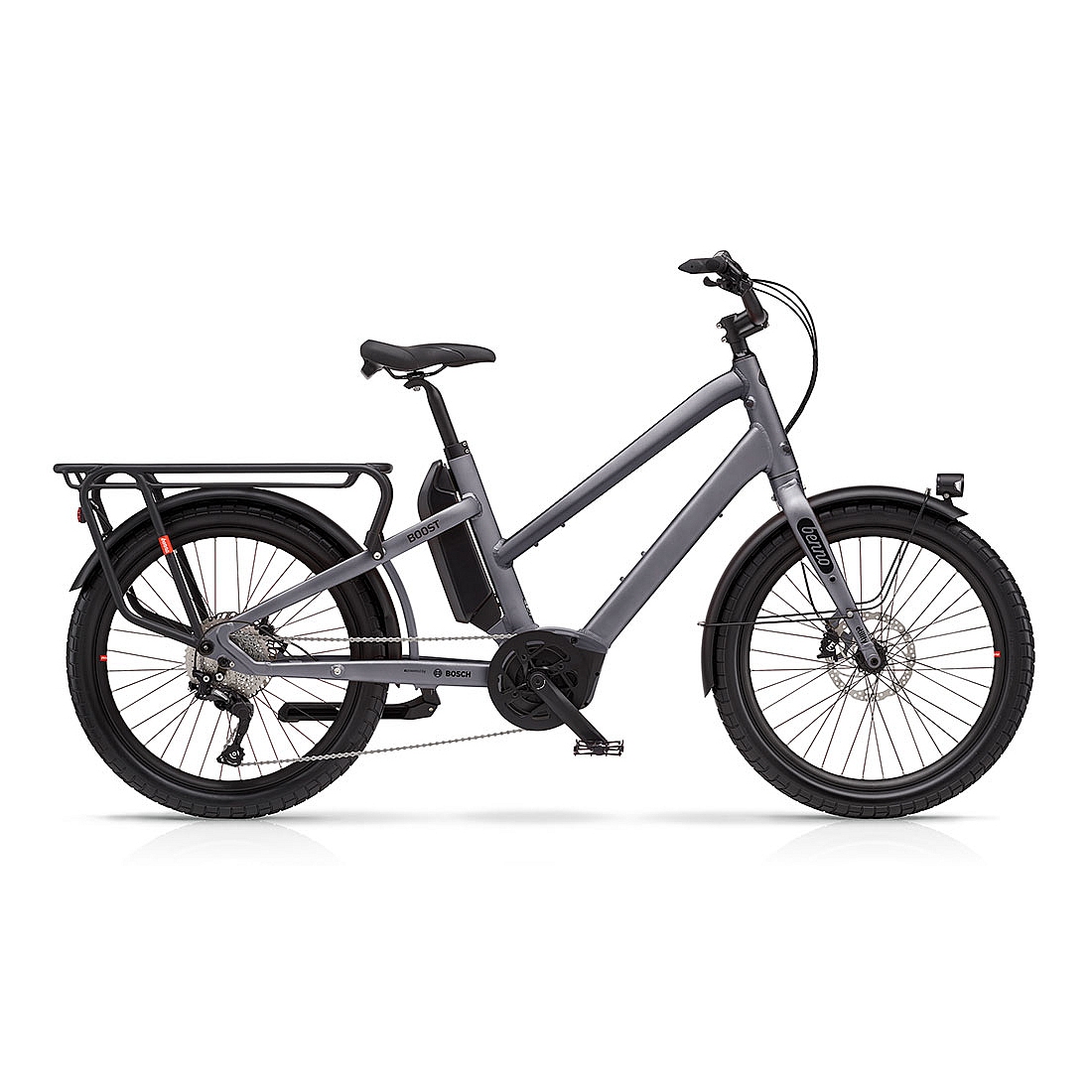 Productfoto van Benno Bikes BOOST E 10D Performance - 24&quot; Dames Bakfiets E-Bike - 2025 - Anthracite Gray