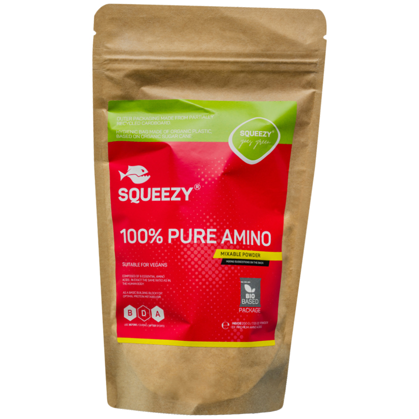 Produktbild von Squeezy 100% Pure Amino Pulver - Nahrungsergänzung - 200g