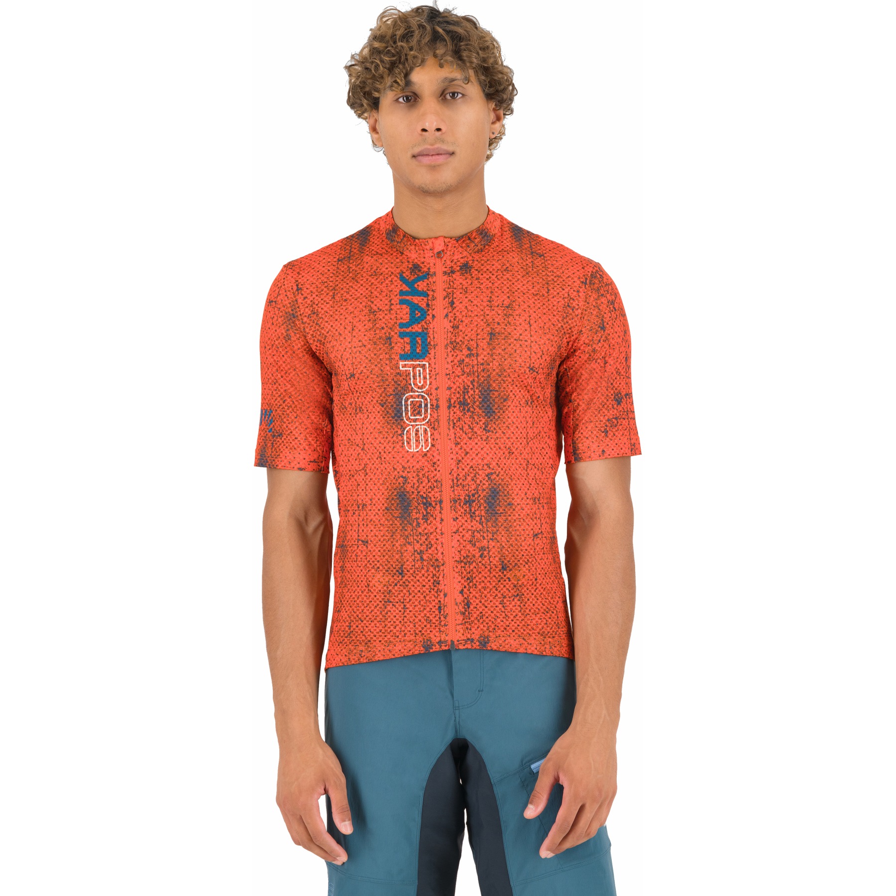 Picture of Karpos Val Viola Jersey Men - tangerine tango/moroccan blue
