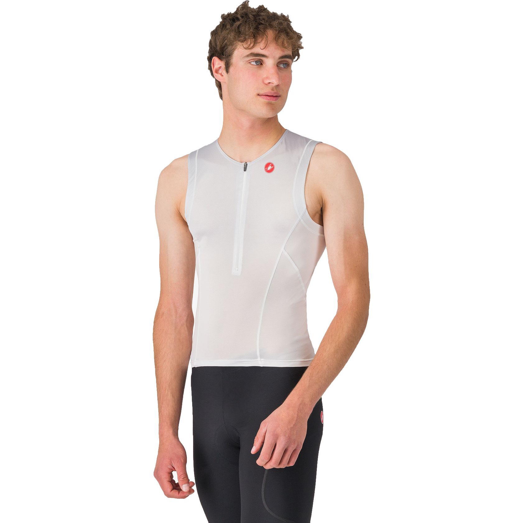 Photo produit de Castelli Maillot sans Manches Homme - Free Speed 3 - white/silver grey 101