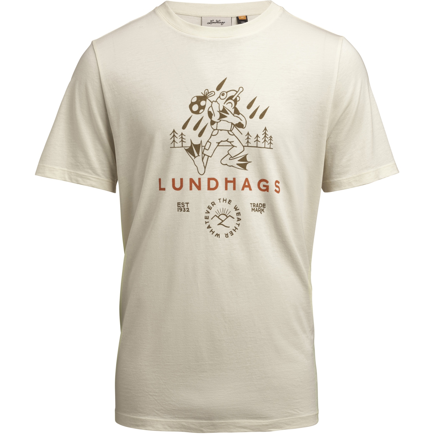 Picture of Lundhags Järpen Printed T-Shirt Men - Chalk White 00300