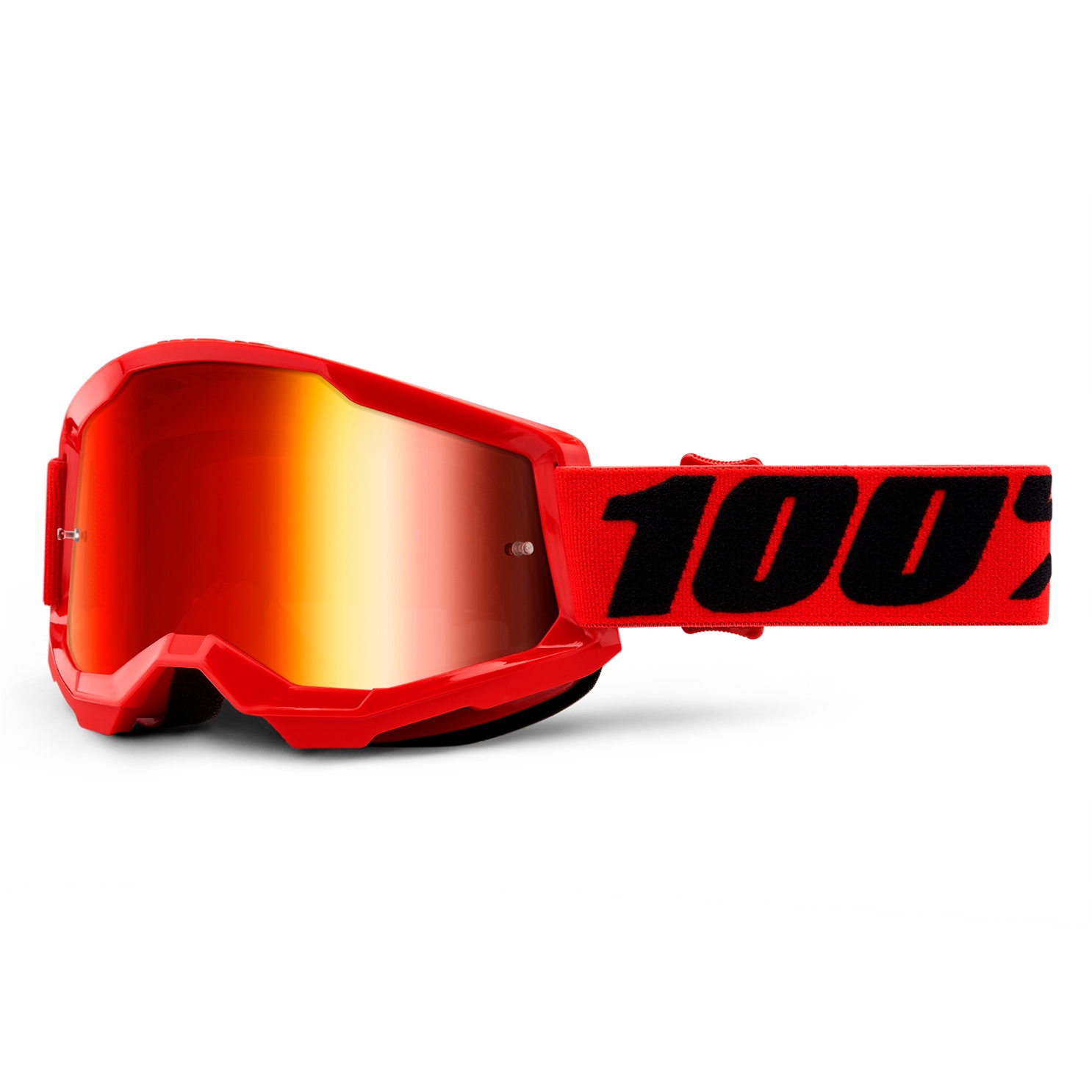 Produktbild von 100% Strata 2 Goggle - Mirror Lens - Rot / Rot