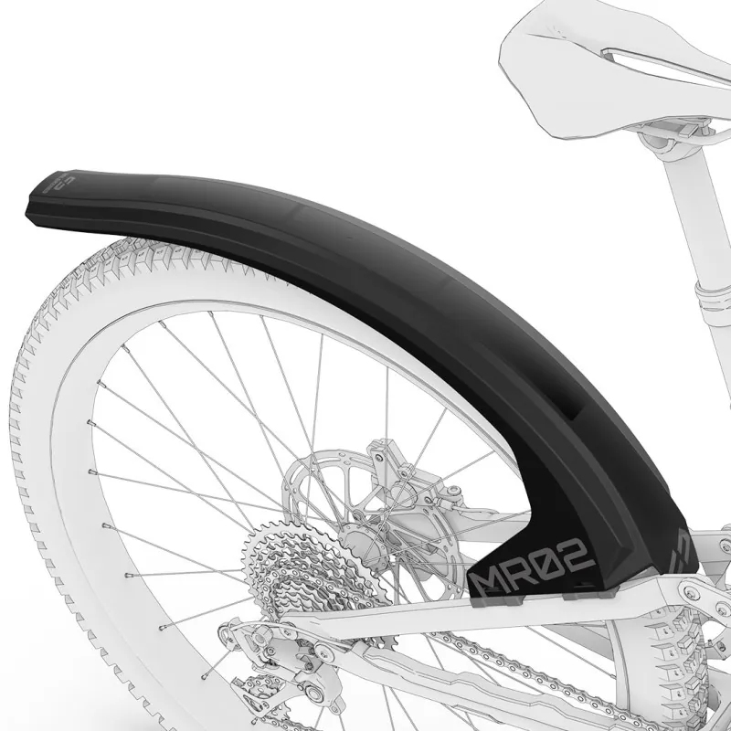 Parafango Per MTB Bici Con Fascette – Antispruzzo E Antifango, Universale, Nero
