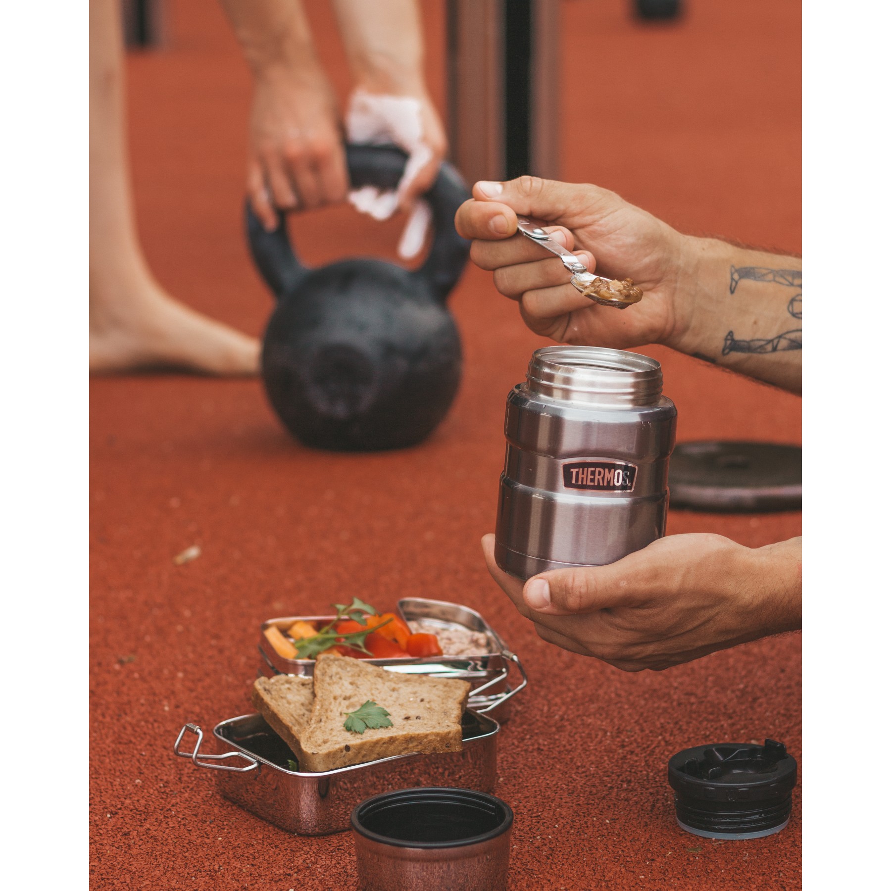THERMOS® Stainless King Insulated Food Jar 0.47L - ice grey