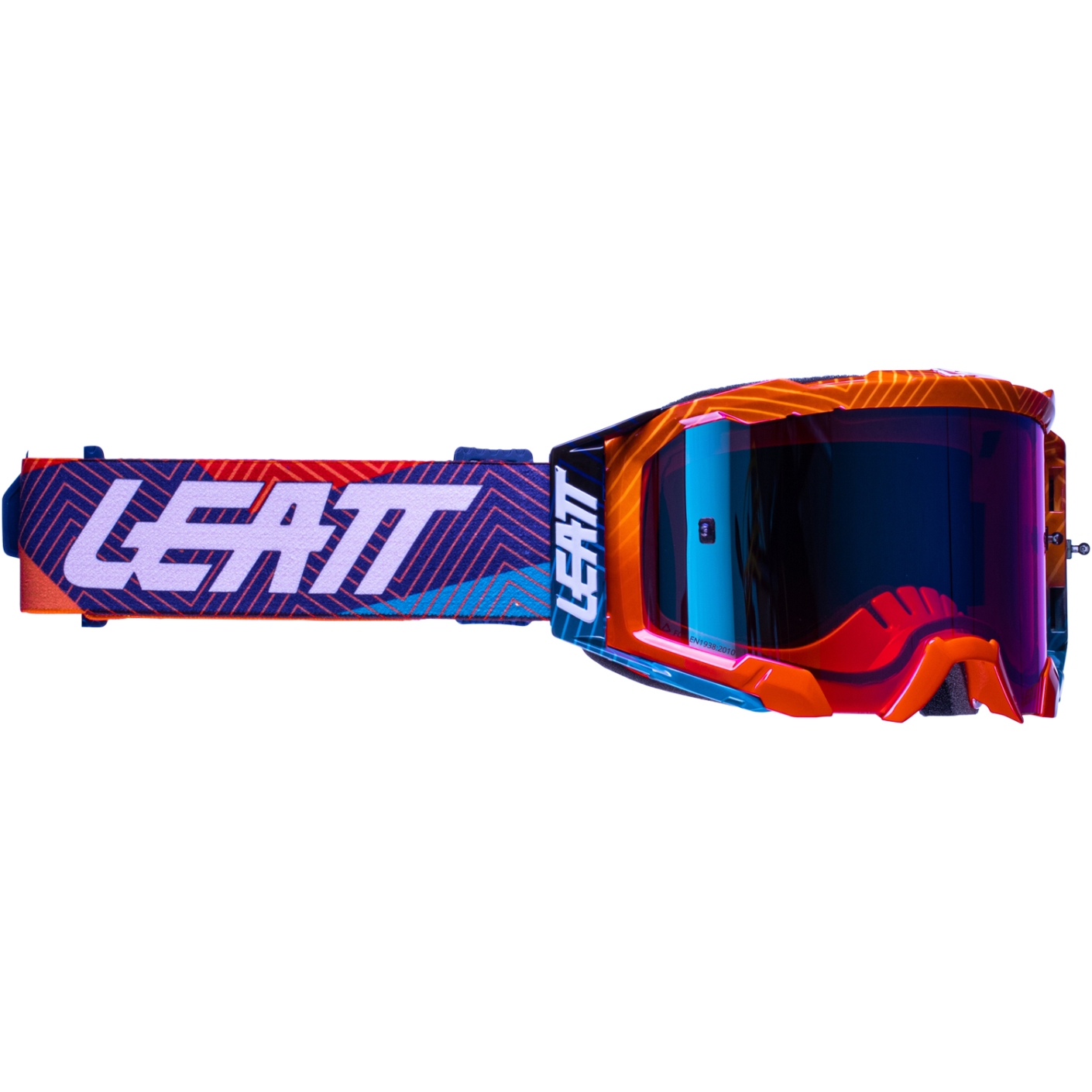 Produktbild von Leatt Velocity 5.5 Iriz Brille - Mirror Lens - neon orange / blue uc - anti fog mirror lens