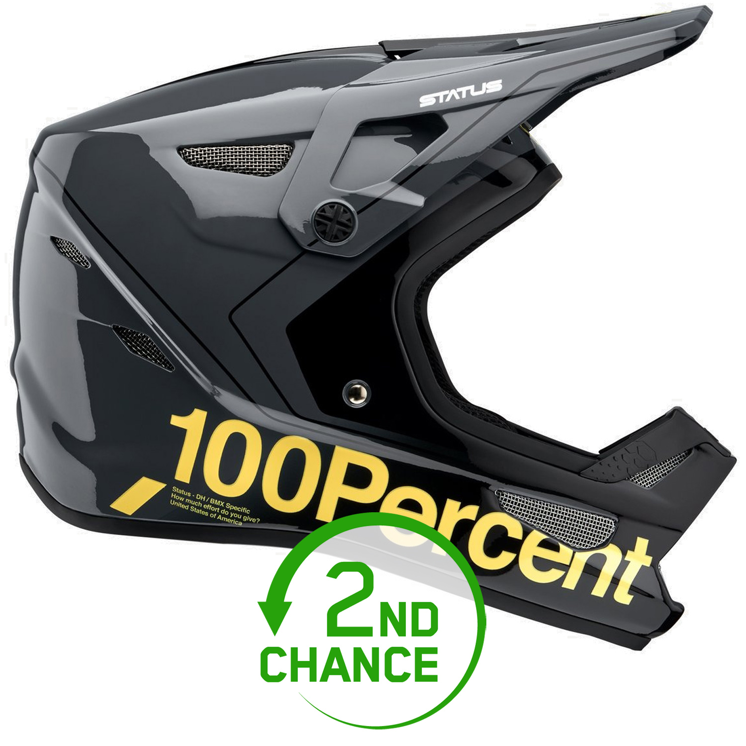 Produktbild von 100% Status DH/BMX Helm - Carby Charcoal - B-Ware