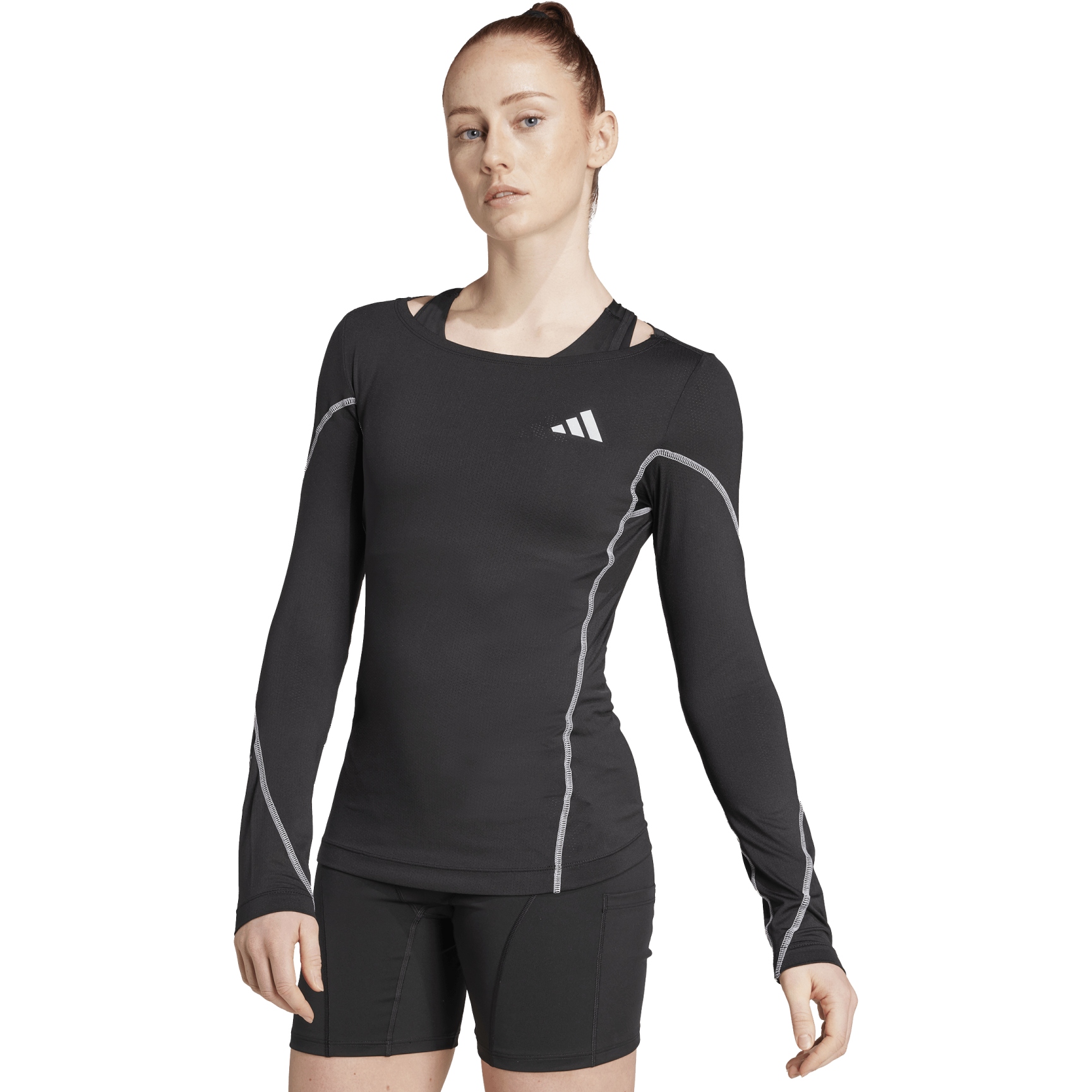 Produktbild von adidas Adizero BTN Running Langarmshirt Damen - black JN9388