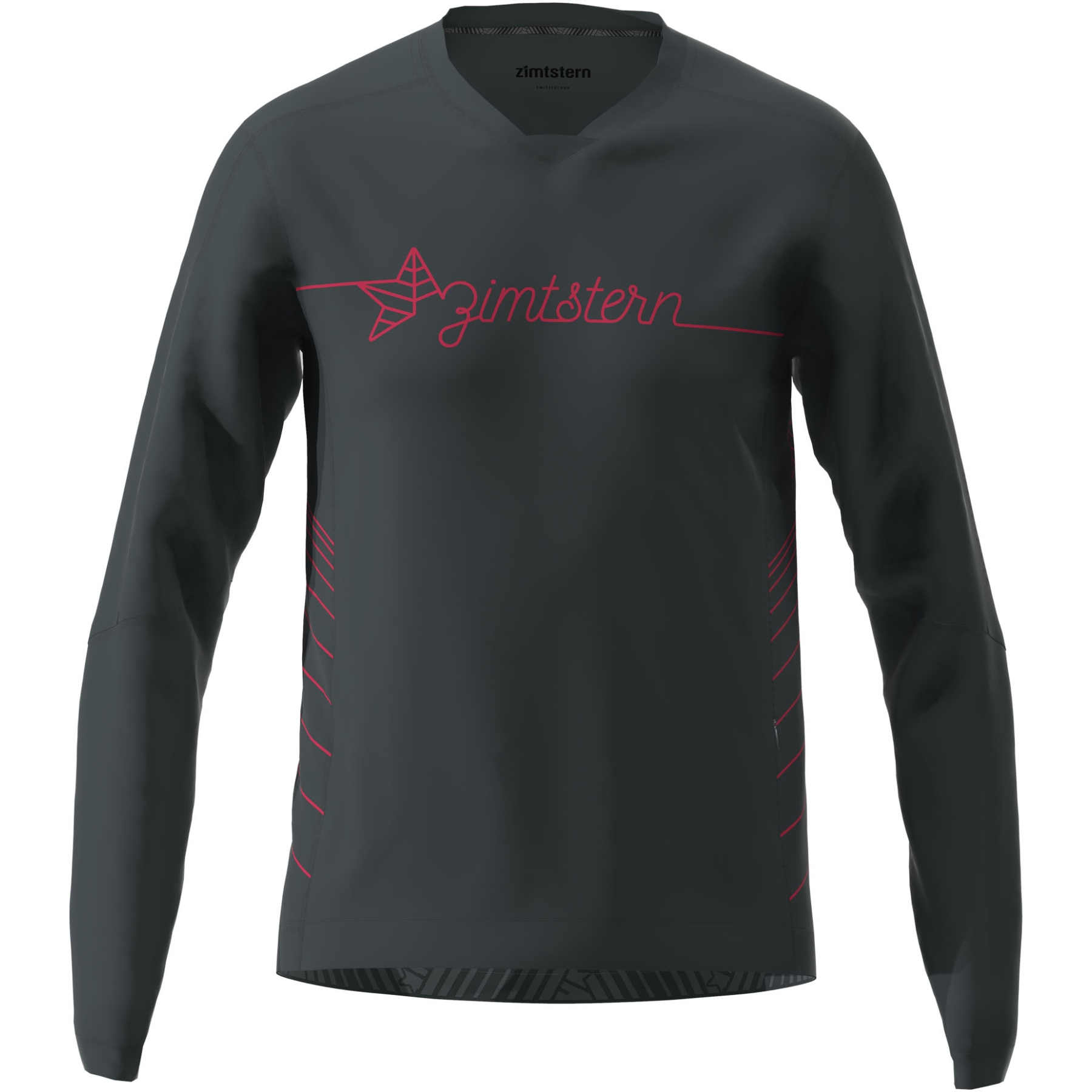 Picture of Zimtstern EcoFlowz Long Sleeve Shirt M10141 - pirate black/jester red