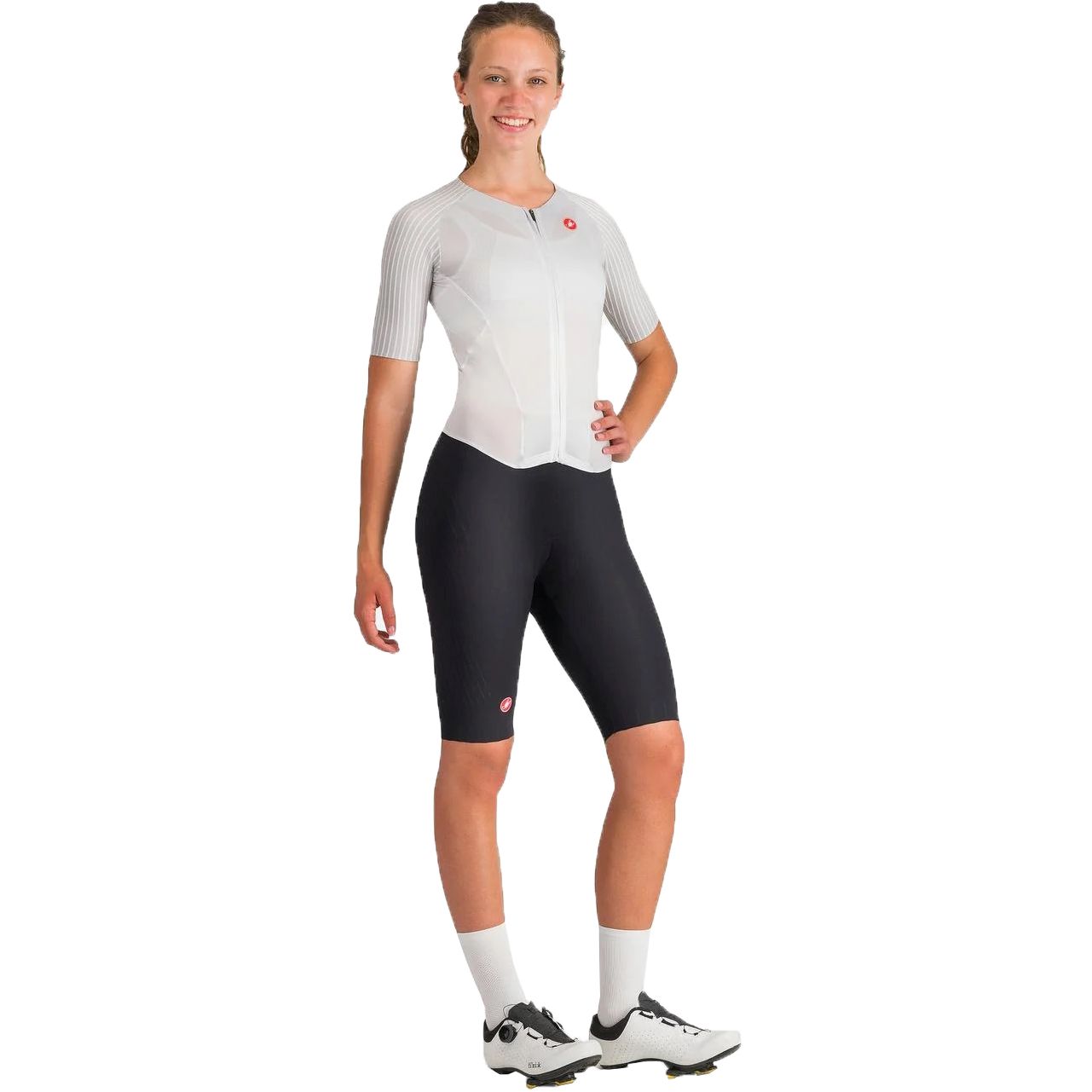 Castelli Free Sanremo 3 Suit Short Sleeve Women - white/black 101