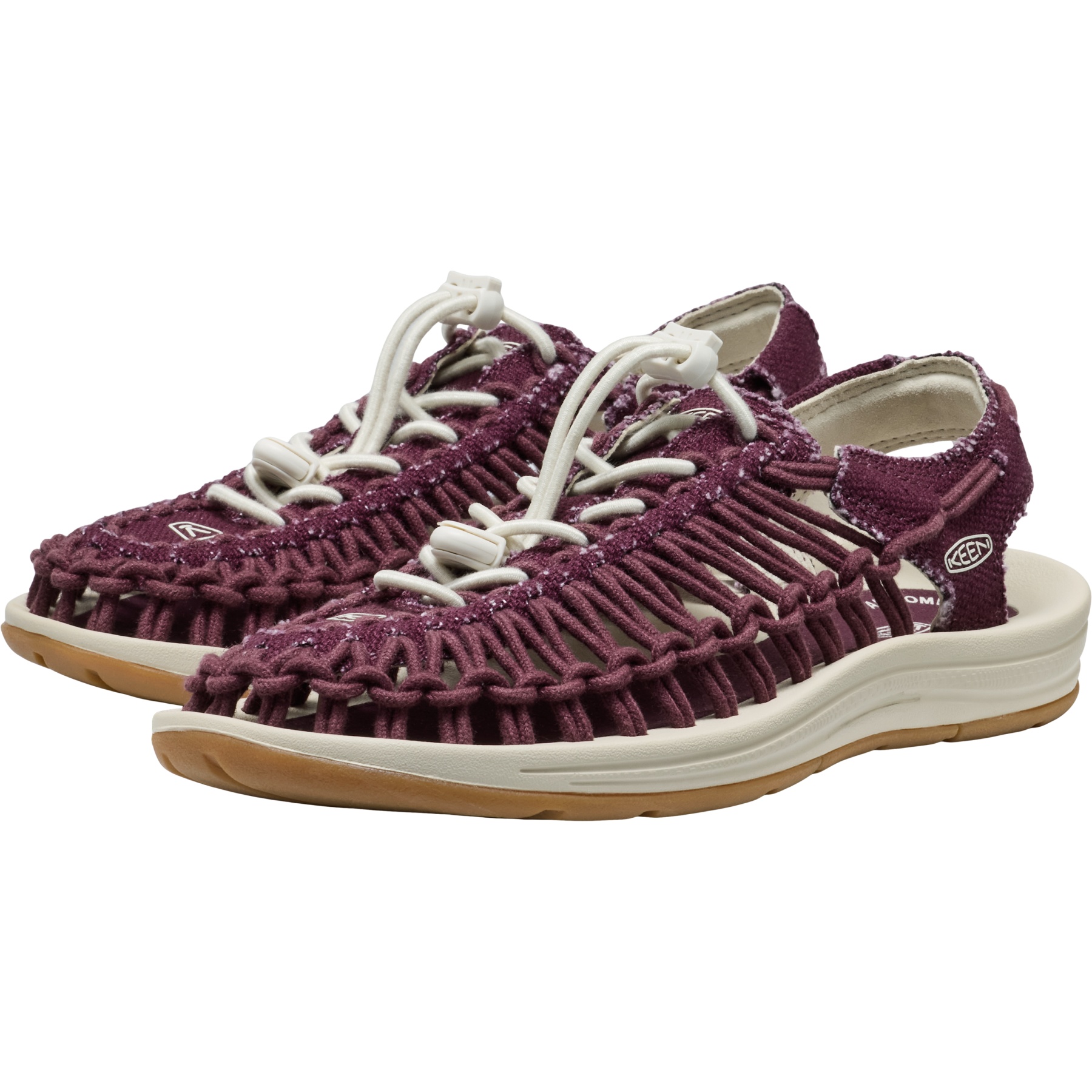 KEEN Uneek Canvas Sandals Women - Fig/Birch | BIKE24