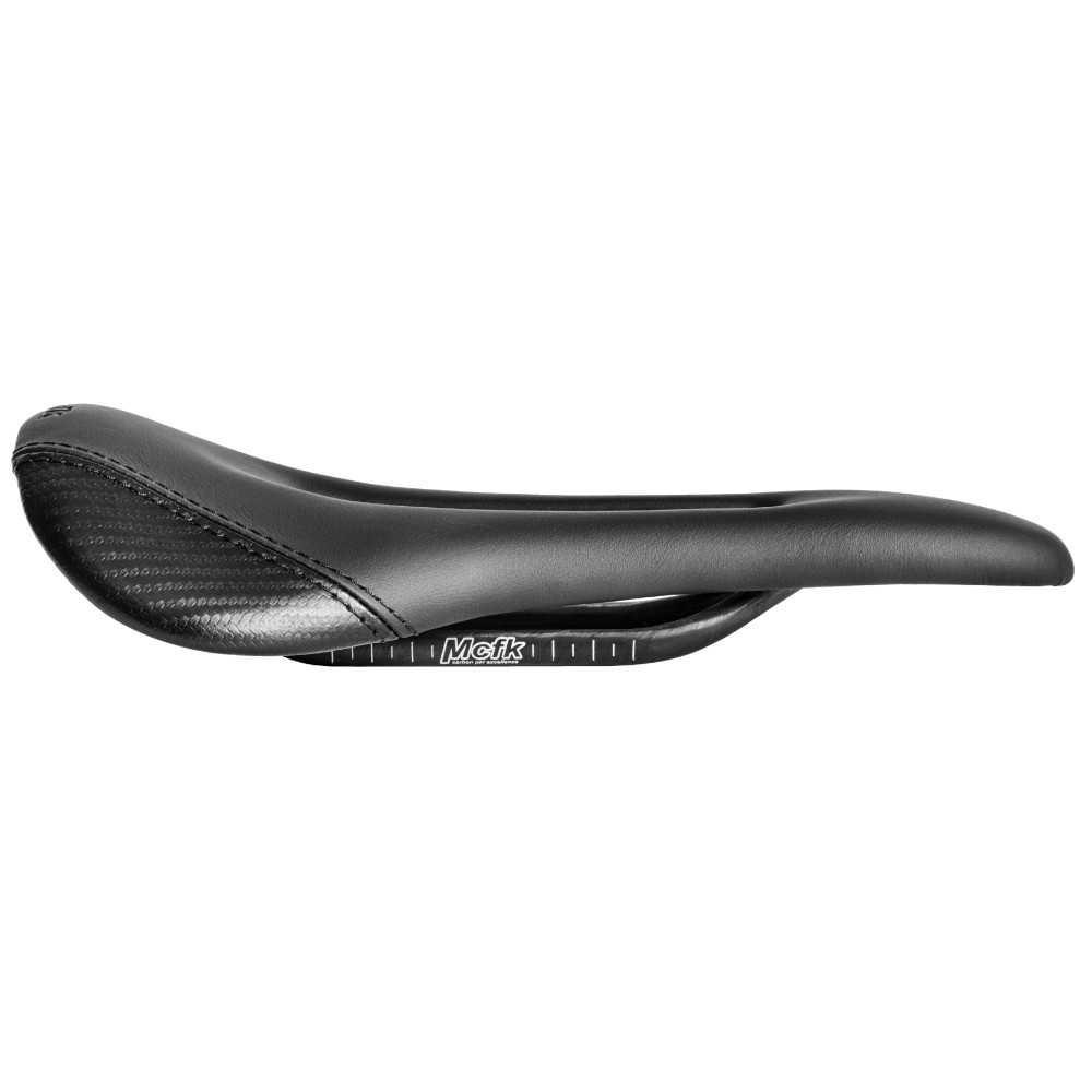 Productfoto van Mcfk padded Carbon Saddle with Leather Cover - black
