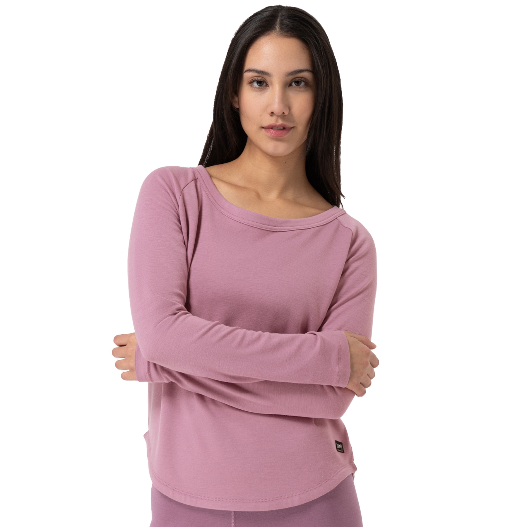 Produktbild von SUPER.NATURAL Everyday Crew Langarmshirt Damen - Orchid